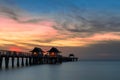 Naples Pier at sunset Royalty Free Stock Photo