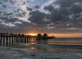 Naples Pier at sunset Royalty Free Stock Photo