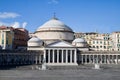 Naples-Plebiscito square as view from Royal Palace