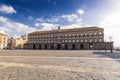 Naples Royal Palace and the National Library building in Naples, Italy