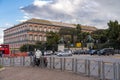 Naples Royal Palace and the National Library building in Naples, Italy