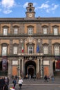 Naples Royal Palace and the National Library building in Naples, Italy