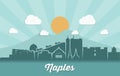 Naples skyline - Italy - vector illustration