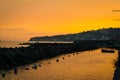 Naples at sunset Royalty Free Stock Photo