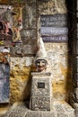 Naples - Traditional mask with face of Pulcinella in Spaccanapoli Streets in the old town of Naples, Italy