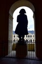 Napoleon Bonaparte Statue at Hotel National des Invalides, rear view. Paris, France. Royalty Free Stock Photo
