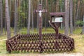 Napoleon Cross Krzyz Napoleonski historic monument in Bory Tucholskie Coniferous Forest near in Pomerania region of Poland