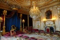 Trone room of Palace of Fontainebleau in France Royalty Free Stock Photo