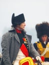 Napoleon riding a horse at historical reenactment