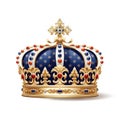 Napoleon's Crown Britain crown king Generate Ai white background Royalty Free Stock Photo