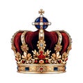 Napoleon's Crown Britain crown king Generate Ai white background Royalty Free Stock Photo