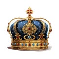 Napoleon's Crown Britain crown king Generate Ai white background Royalty Free Stock Photo