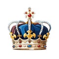 Napoleon's Crown Britain crown king Generate Ai white background Royalty Free Stock Photo