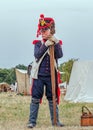 Napoleonic era French Artillery Soldier. Royalty Free Stock Photo