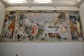 Napoli - Affresco cinquecentesco di Roviale Spagnuolo nella Cappella Origlia della Chiesa di Sant`Anna dei Lombardi