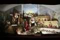 Napoli - Crocifissione e Resurrezione di GesÃÂ¹ nel presepe nella Chiesa di San Nicola alla Carit Royalty Free Stock Photo