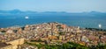 Napoli with the Gulf of Naples at sunset, Campania, Italy Royalty Free Stock Photo