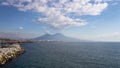 Napoli gulf with Sea and Vesuvio mountain in the background postcard