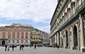 Napoli old Italian town urban panorama antique architecture city square people streetscape background