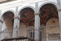 Napoli - Portico affrescato della Chiesa di Santa Maria Regina Coeli