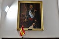 Napoli - Ritratto del Re di Spagna Felipe VI nella Chiesa di San Giacomo degli Spagnoli Royalty Free Stock Photo