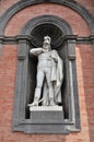 Napoli - Statua di Gioacchino Murat sulla facciata di Palazzo Reale