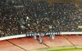Napoli supporters at the Stadium San Paolo