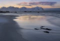 Beach in winter in Napp, Norway Royalty Free Stock Photo