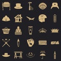 Napper icons set, simple style Royalty Free Stock Photo