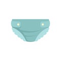 Nappy diaper icon flat isolated vector