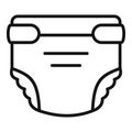 Nappy diaper icon, outline style