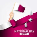 nappy national day Qatar greetings. abstract vector illustration design