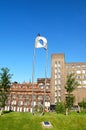 The nappy pin sculpture at Rottenrow gardens, Glasgow