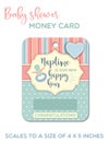 Naptime is our new happy hour - Baby shower funny greeting card. Baby gift card, money card template.