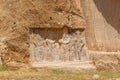 Naqsh-e Rustam, Iran. Rock relief of the investiture of Narseh Royalty Free Stock Photo