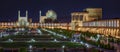 Naqshe Cehan Square in Kashan Iran Before Dawn During Blue Hour