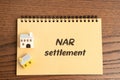 Nar settlement in real estate concept. Royalty Free Stock Photo