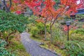 Nara autumn Japanese garden Royalty Free Stock Photo