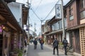 Shopping street at Nakasenbon area in Mount Yoshino, Nara, Japan. Mt Yoshino is part of UNESCO World