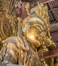 Akashagarbha or Kokuzo Bosatsu statue (Bodhisattva of Wisdom and Memory) at Daibutsu-den (Great Buddha Hall) in Todai-ji Temple Royalty Free Stock Photo