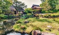 Nara, Japan - Isuien Garden. Japanese style garden Royalty Free Stock Photo