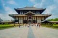 Nara, Japan - July 26, 2017: Todai-ji literally means Eastern Great Temple. This temple is a Buddhist temple located in