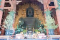 Giant Buddha Statue Daibutsu at Todaiji Temple in Nara, Japan. It is part of UNESCO World Heritage