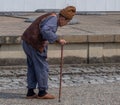 An Old Japanese Man With Bending Down Posture, Nara, Japan