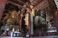 Daibutsu with Kokuzo Bosatsu in Todaiji temple Royalty Free Stock Photo