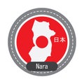 Nara map. Vector illustration decorative design