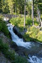 Narada Falls waterfall in Mt Rainier National Park Washington State Royalty Free Stock Photo