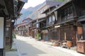 Naraijyuku historical house street Nagano Japan Royalty Free Stock Photo