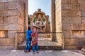 Narasimha Lakshmi Temple hampi antique stone art. Hampi is Unesco Heritage site. Karnataka, India Royalty Free Stock Photo