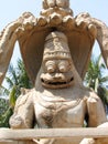 Narasimha stone statue in Hampi Royalty Free Stock Photo